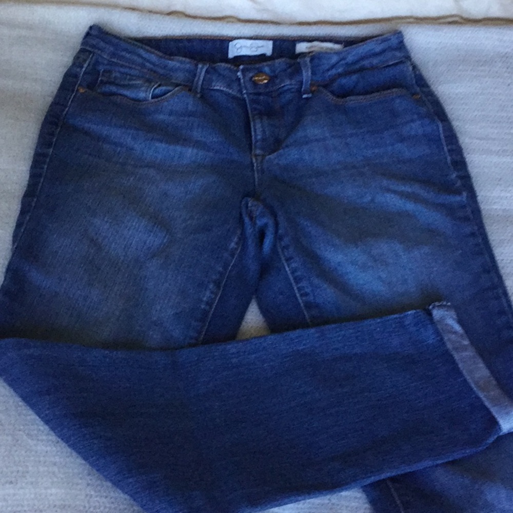 Jessica Simpson rolled drop skinny jeans